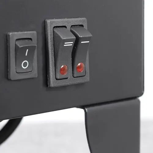 21 inchThree-Sided Freestanding Electric Fireplace Stove Heater with 3D Flame Effect with Remote Control (21 INCH-G) QIHAI