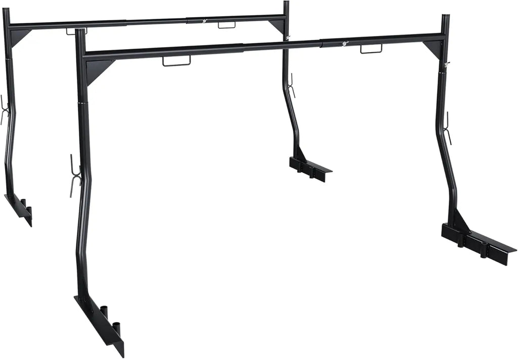 Heavy-Duty Universal Truck Bed Ladder Rack - 900LB Capacity, No-Drill Installation, Adjustable 46-71 inch Steel Cargo Rack for Kayaks, Lumber, Surfboards & Construction Materials QIHAI
