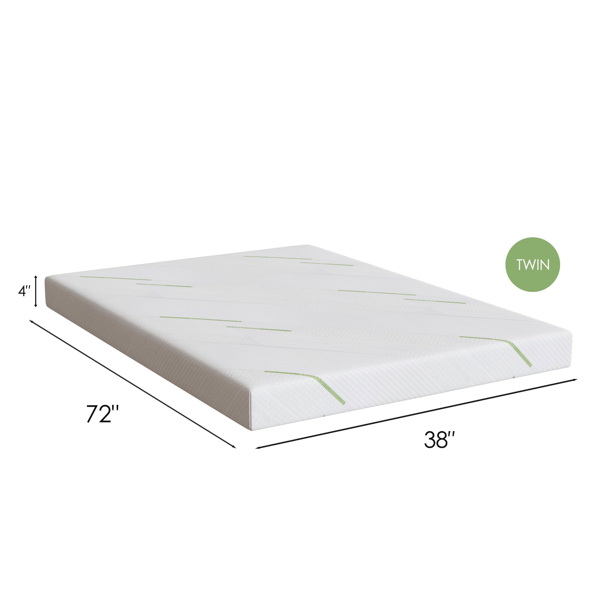 QIHAI Mattress Topper Twin,4 Inch Gel Memory Foam Sofa Mattress Cushion Twin Size
