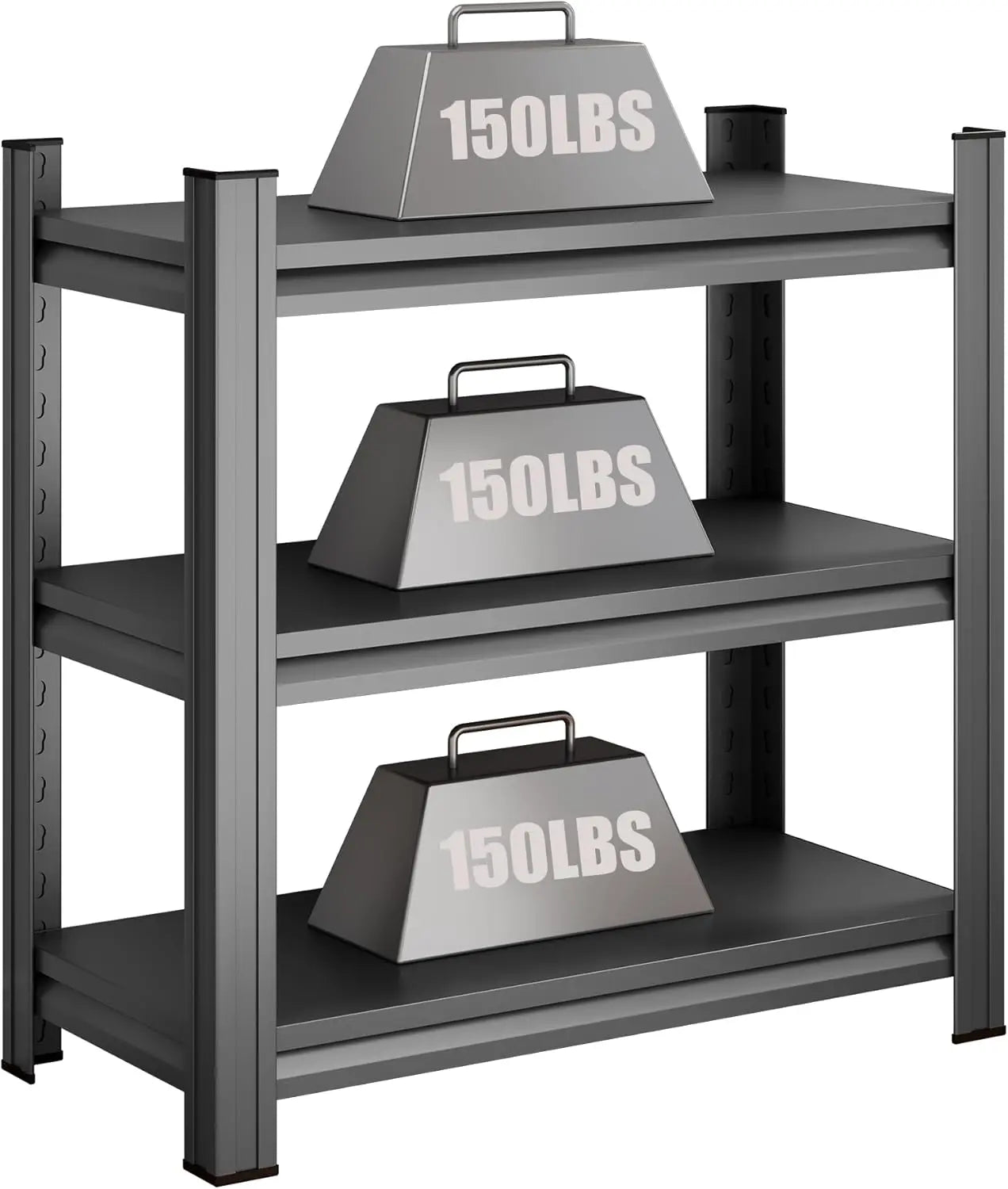 QIHAI 5 Tier Metal Shelves for Storage Garage Shelving 2000LBS Heavy Duty Storage Shelves Adjustable Garage Shelf Industrial Shelving Unit Storage Utility Rack,35.4" W*15.7" D*72" H,Black QIHAI