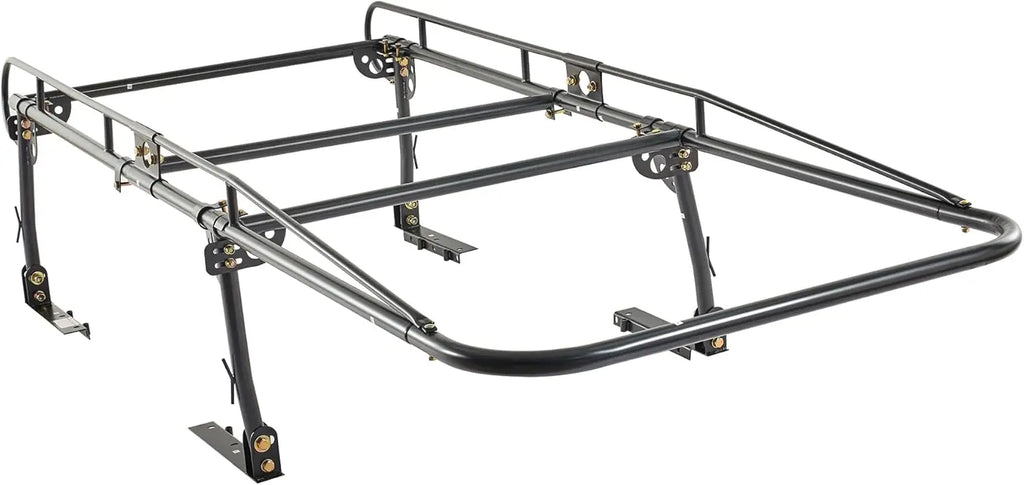 Universal Steel Over-Cab Truck Bed Rack Contractor Pickup Lumber Full Size Rack Adjustable for Kayak, Ladder, Surfboard, Lumber QIHAI