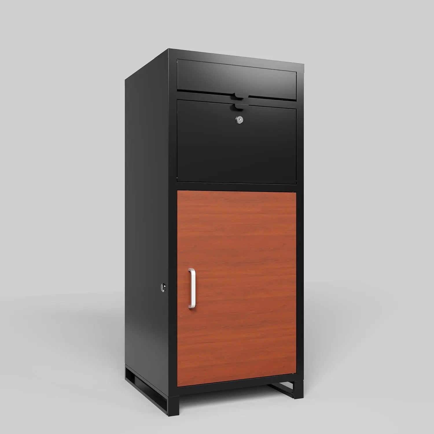 Package Drop Boxes & Lockers,Courier Locker with Mechanical Lock,Floor Standing Parcel Locker, Burglar Resistant Stopper, for Porch Curbside QIHAI
