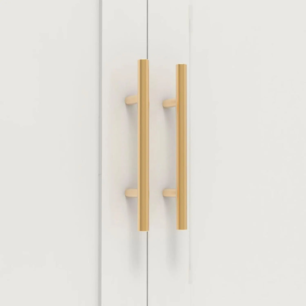 QIHAI 71'' 2 Shapely Doors Cabinet, Metal Storage Cabinet with Doors and Adjustable Shelves, for Kitchen, Dining Room, Living Room,White QIHAI