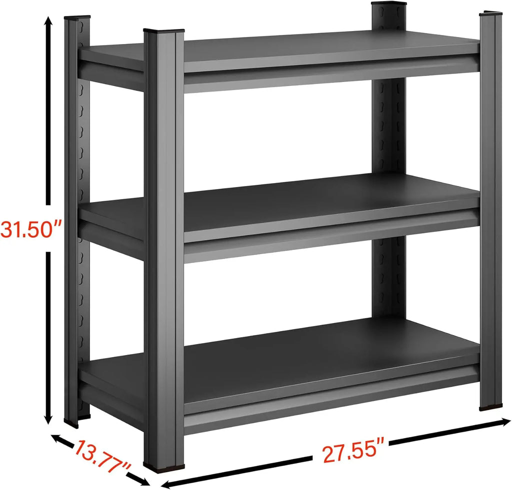 QIHAI 5 Tier Metal Shelves for Storage Garage Shelving 2000LBS Heavy Duty Storage Shelves Adjustable Garage Shelf Industrial Shelving Unit Storage Utility Rack,35.4" W*15.7" D*72" H,Black QIHAI