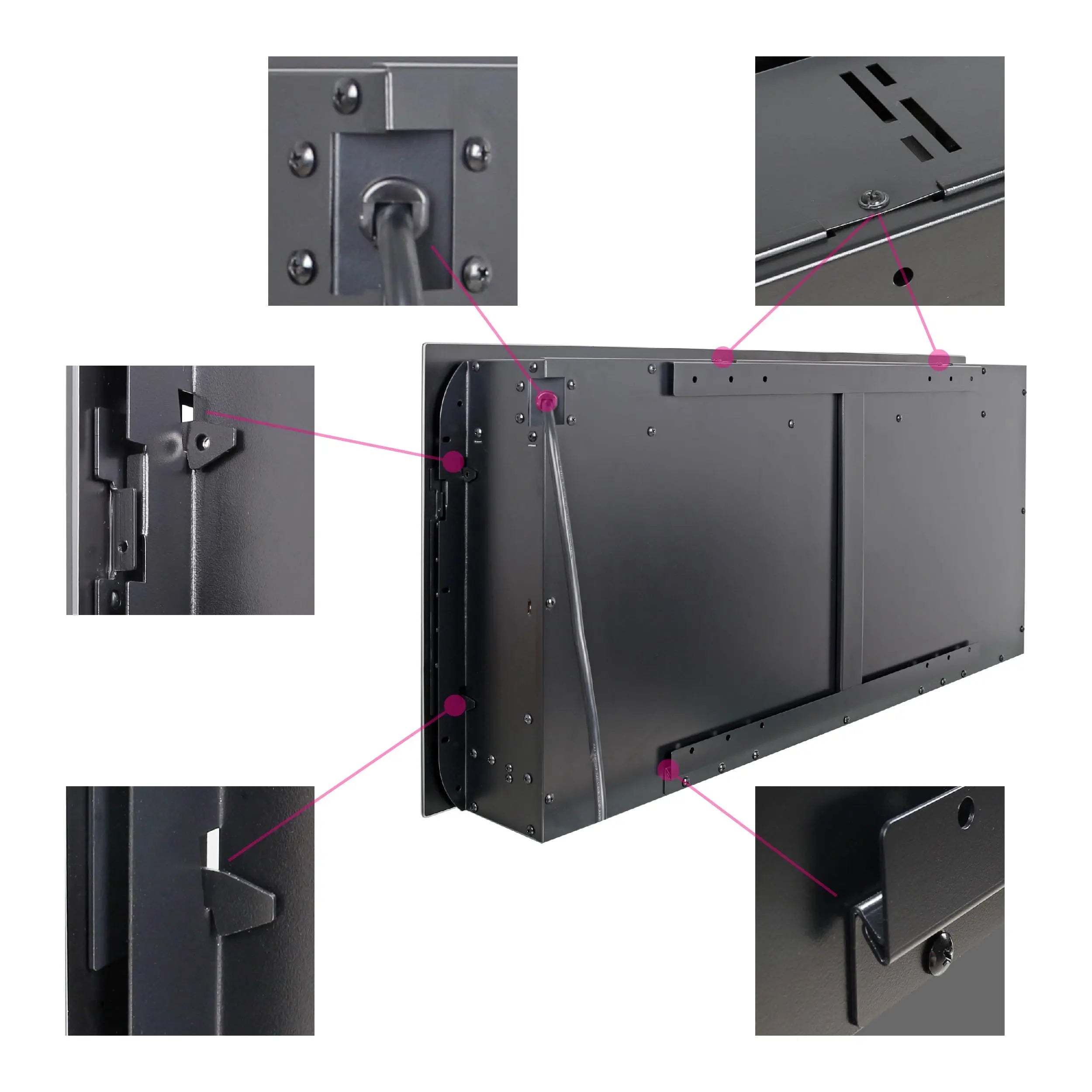 42 inch Electric Fireplace,Recessed Ultra Thin,Tempered Glass Front,Wall Mounted with Remote and Multi Color Flame & Emberbed, LED Light Heater QIHAI