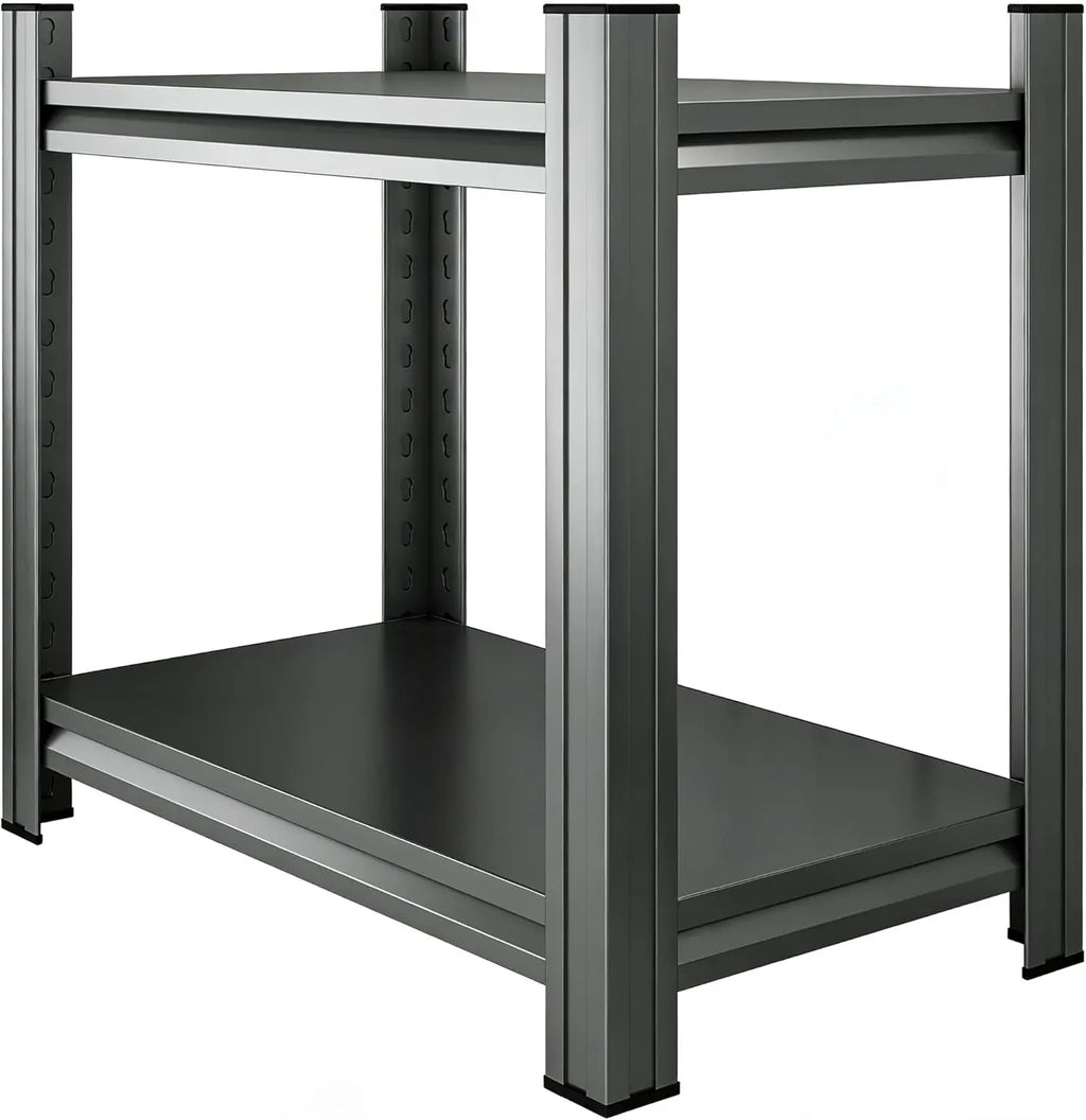 QIHAI 5 Tier Metal Shelves for Storage Garage Shelving 2000LBS Heavy Duty Storage Shelves Adjustable Garage Shelf Industrial Shelving Unit Storage Utility Rack,35.4" W*15.7" D*72" H,Black QIHAI