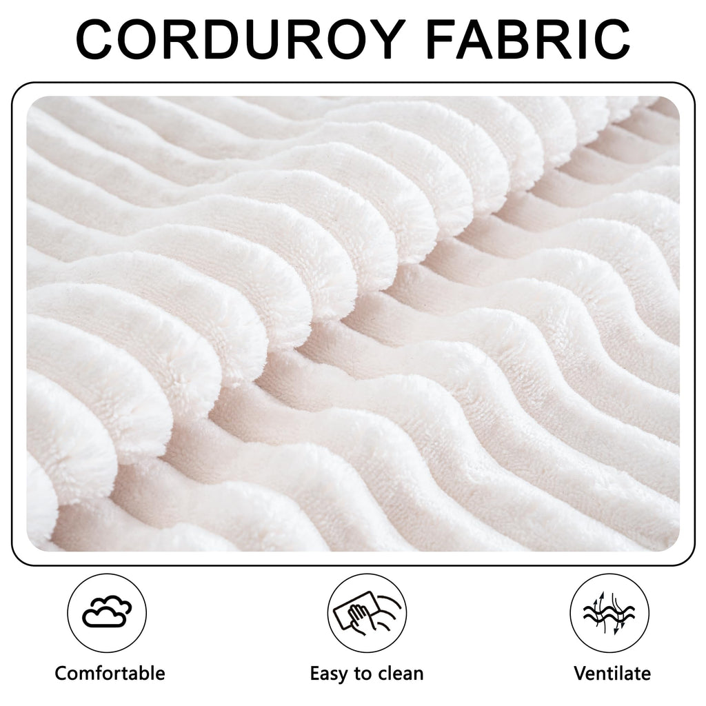 Living Room Wide Armchair Sofa, Modern Modular Recliner Sofa, L-Shaped Cloud Sofa, No Assembly Required, Corduroy Fabric, Soft and Comfortable (Foam + Gray + Corduroy + 3 Seat)