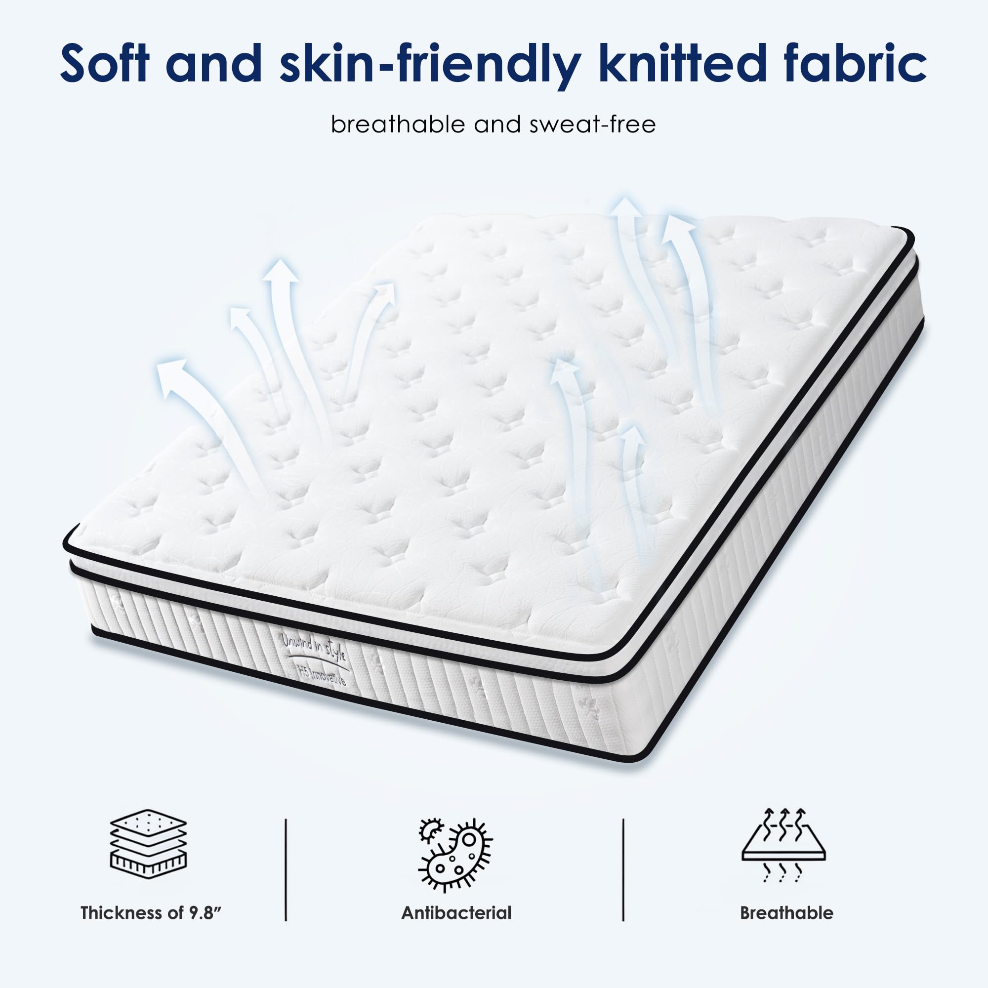 Twin Mattress 12 Inch, Memory Foam Mattress with Pocket Spring, Soft & Comfortable Medium Firm (12 inch, Twin)