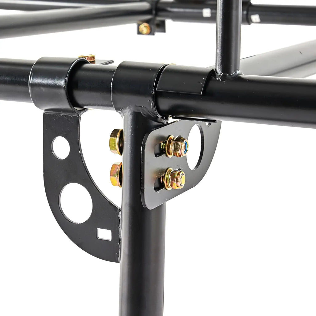 Universal Steel Over-Cab Truck Bed Rack Contractor Pickup Lumber Full Size Rack Adjustable for Kayak, Ladder, Surfboard, Lumber QIHAI