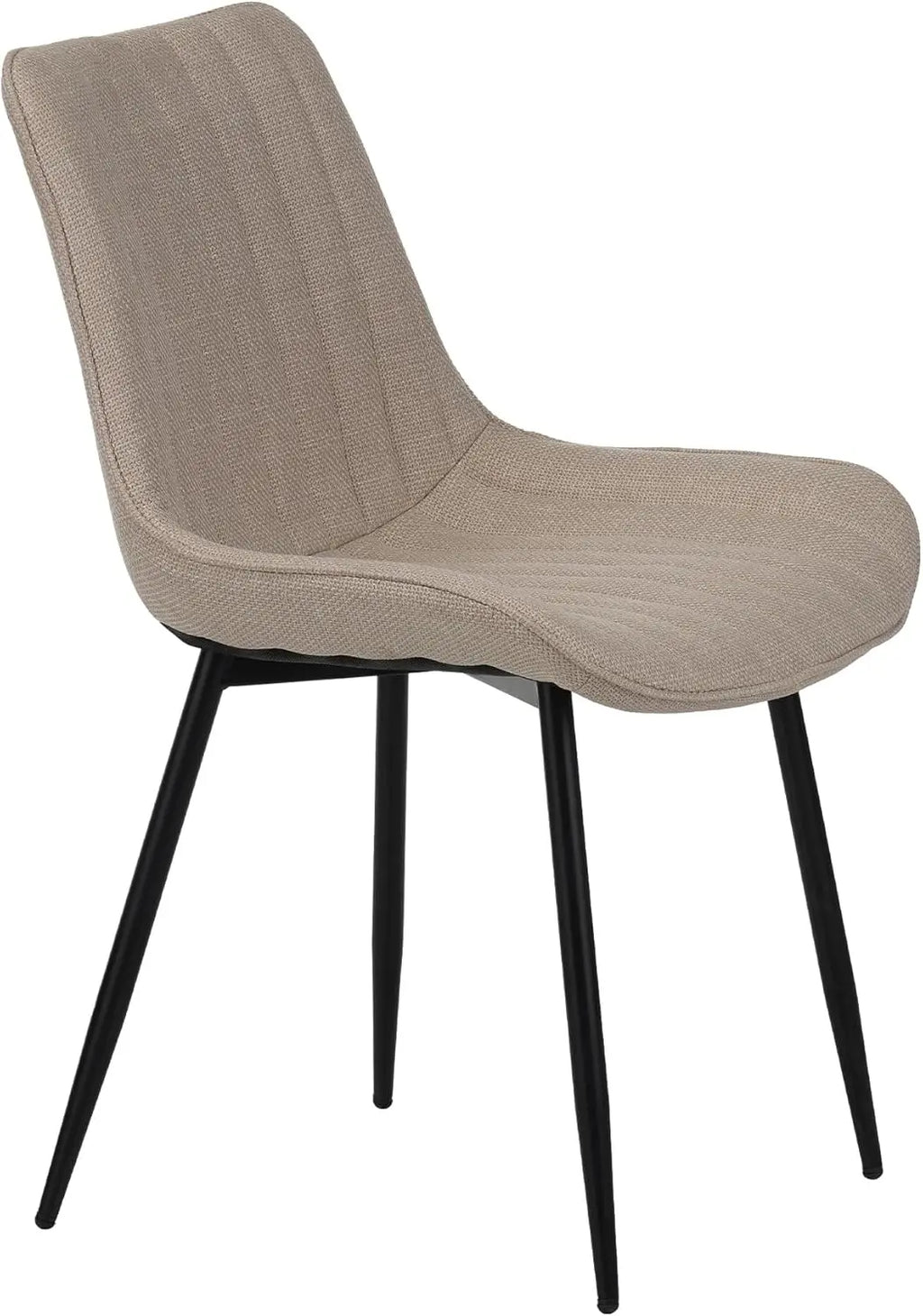 QIHAI Dining Chairs Set of 4,Soft-Seated Dining Chairs with Padded Backrests and Metal Legs for Living Room and Bedroom, Beige QIHAI
