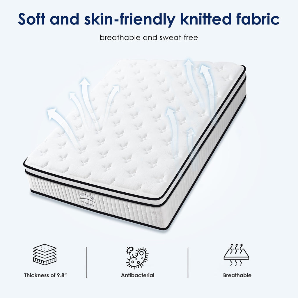 Twin Mattress 12 Inch, Memory Foam Mattress with Pocket Spring, Soft & Comfortable Medium Firm (12 inch, Twin)