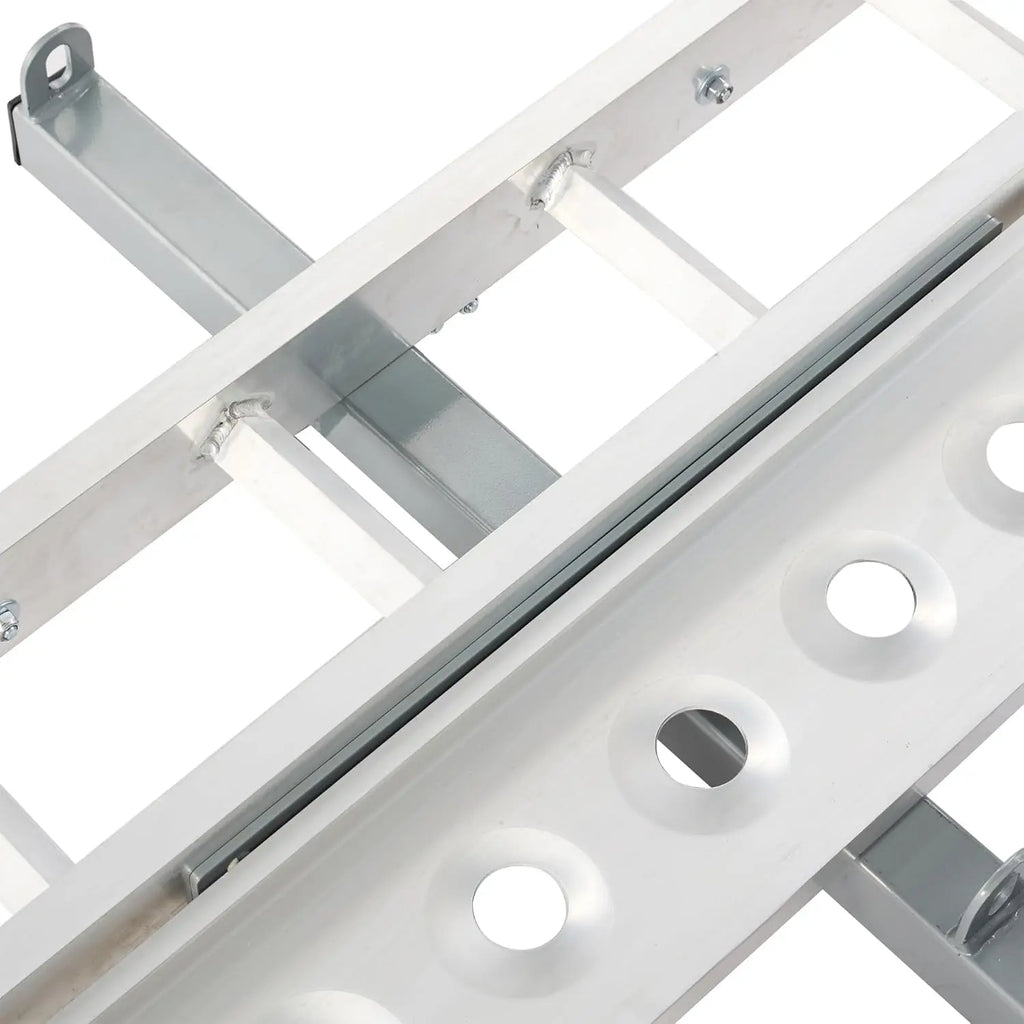 Aluminum Motorcycle Hitch Mount Carrier, Dirt Bike Rack with Loading Ramp, 400lb Capacity with Anti-Rattle Stabilizer, Fits 2" Receiver,Lightweight & Rust-Resistant QIHAI