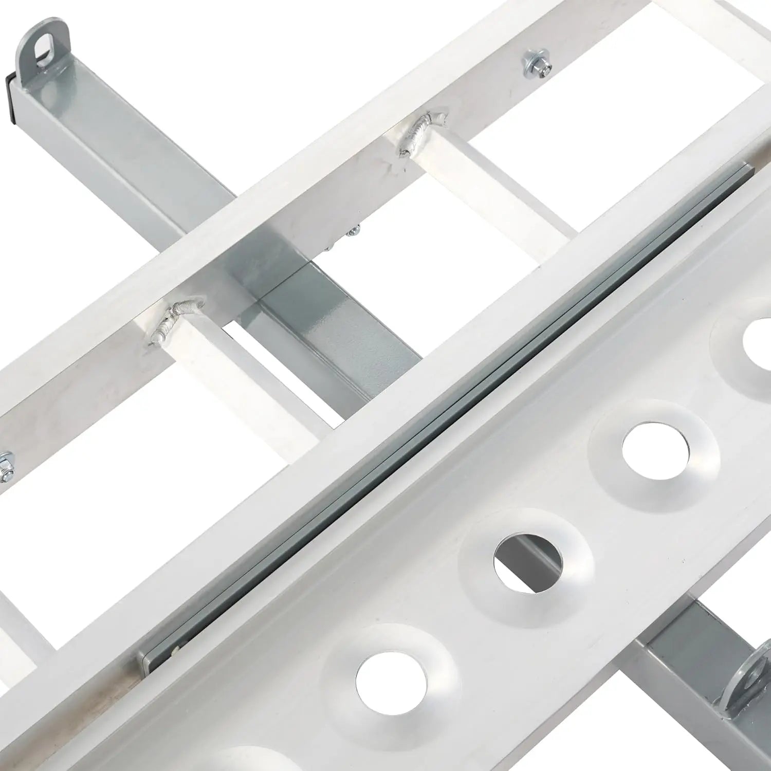 Aluminum Motorcycle Hitch Mount Carrier, Dirt Bike Rack with Loading Ramp, 400lb Capacity with Anti-Rattle Stabilizer, Fits 2" Receiver,Lightweight & Rust-Resistant QIHAI