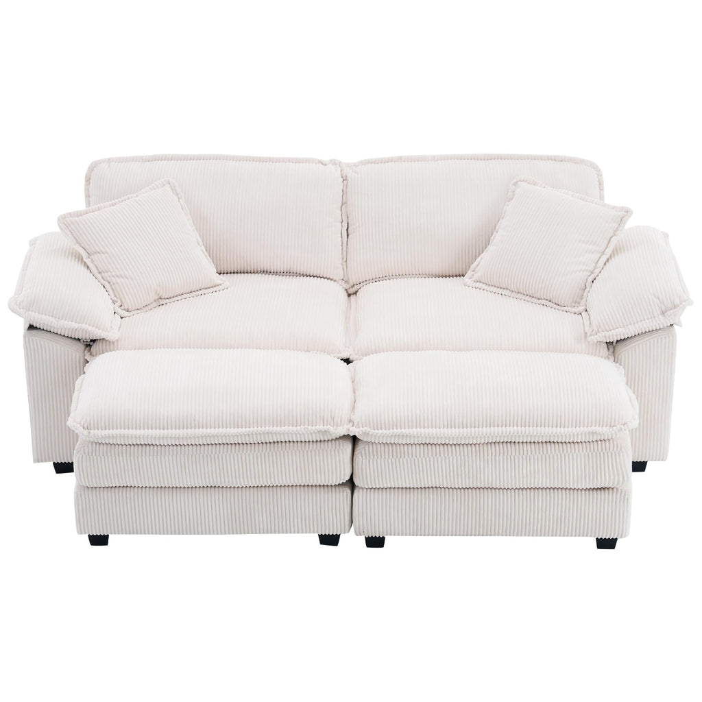 Modular Sectional Sofa,Comfortable Cloud Sofa,Modern Style Sofa,Suitable for Use in The Living Room (Gray)