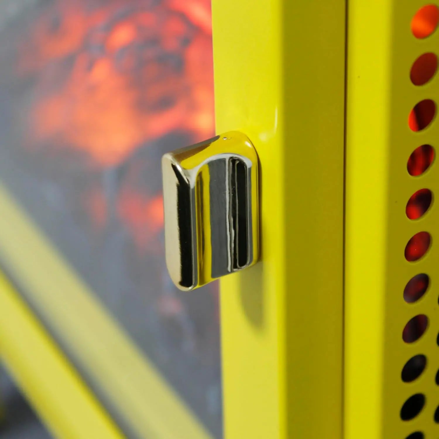 21 inchThree-Sided Freestanding Electric Fireplace Stove Heater with 3D Flame Effect with Remote Control (21 INCH-G) QIHAI