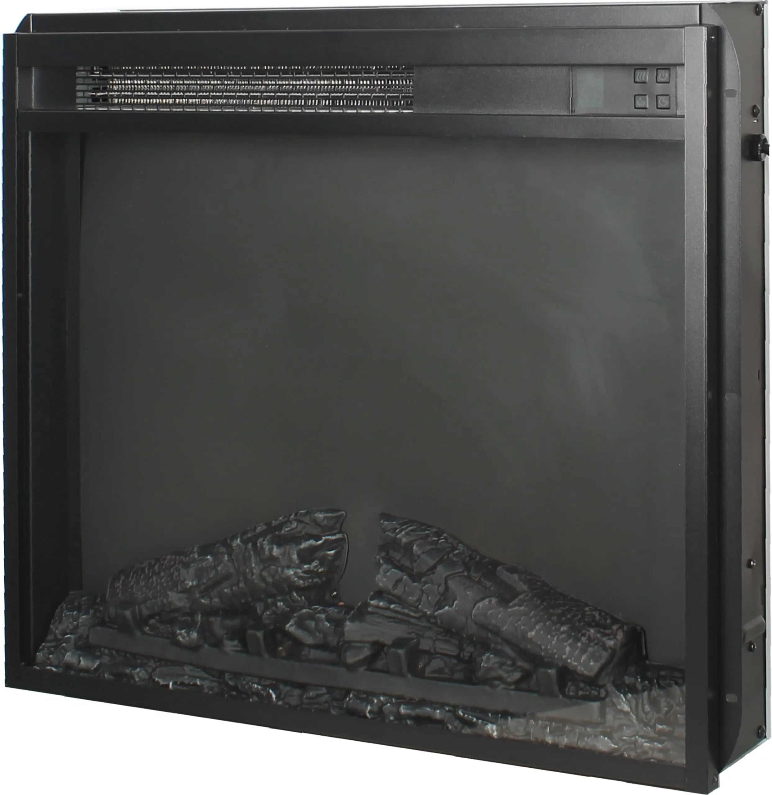 18 inch Electric Fireplace Insert, Ultra Thin Heater with Log Set & Realistic Flame, Overheating Protection (18 INCH) QIHAI