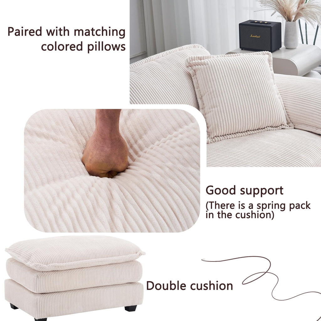 Modular Sectional Sofa,Comfortable Cloud Sofa,Modern Style Sofa,Suitable for Use in The Living Room (Gray)