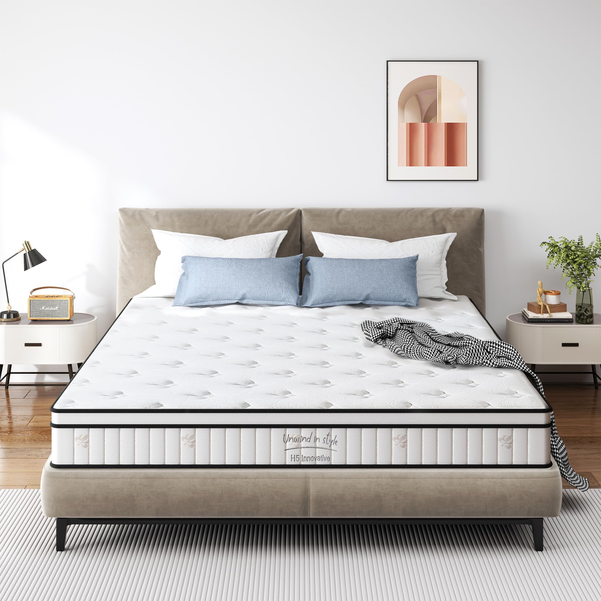 Twin Mattress 12 Inch, Memory Foam Mattress with Pocket Spring, Soft & Comfortable Medium Firm (12 inch, Twin)