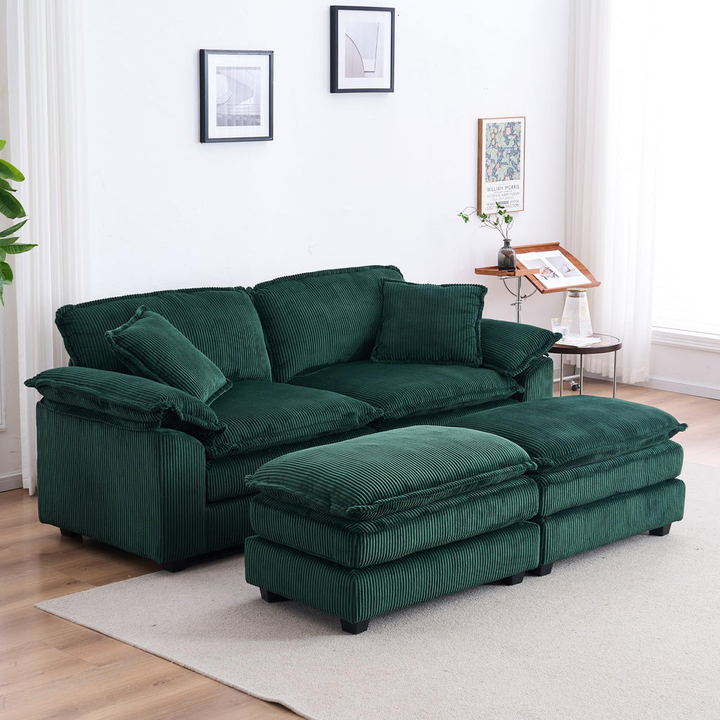Modular Sectional Sofa,Comfortable Cloud Sofa,Modern Style Sofa,Suitable for Use in The Living Room (Gray)