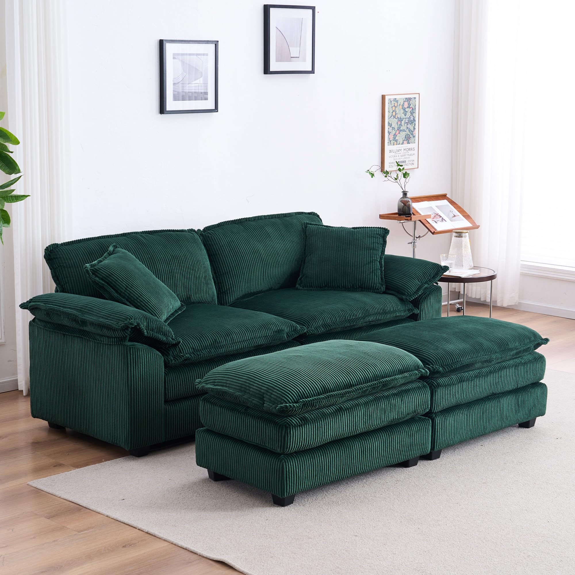 Modular Sectional Sofa,Comfortable Cloud Sofa,Modern Style Sofa,Suitable for Use in The Living Room (Gray)