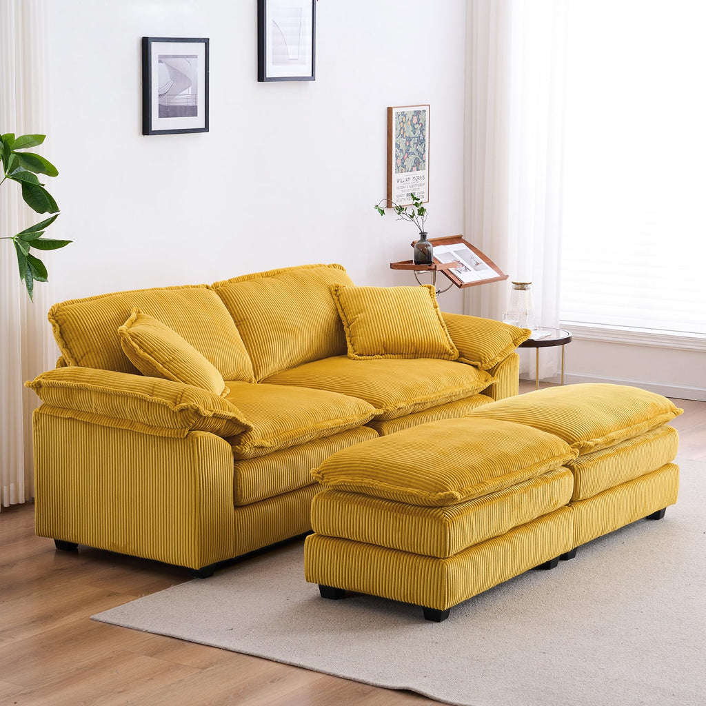 Modular Sectional Sofa,Comfortable Cloud Sofa,Modern Style Sofa,Suitable for Use in The Living Room (Gray)