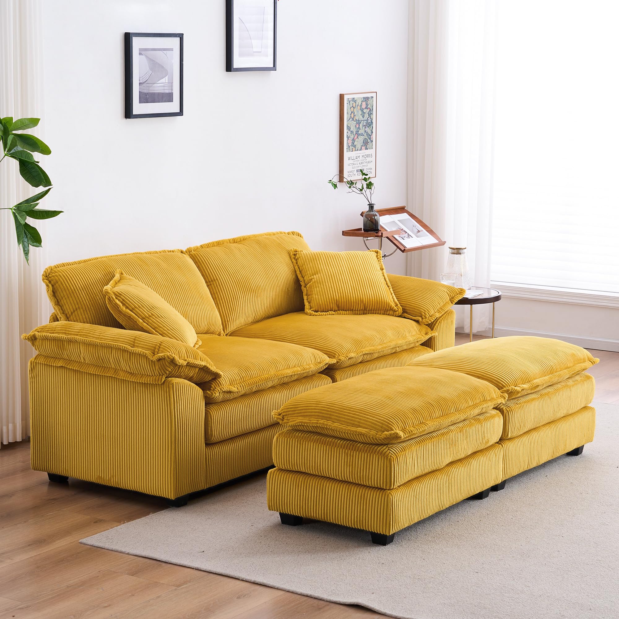 Modular Sectional Sofa,Comfortable Cloud Sofa,Modern Style Sofa,Suitable for Use in The Living Room (Gray)