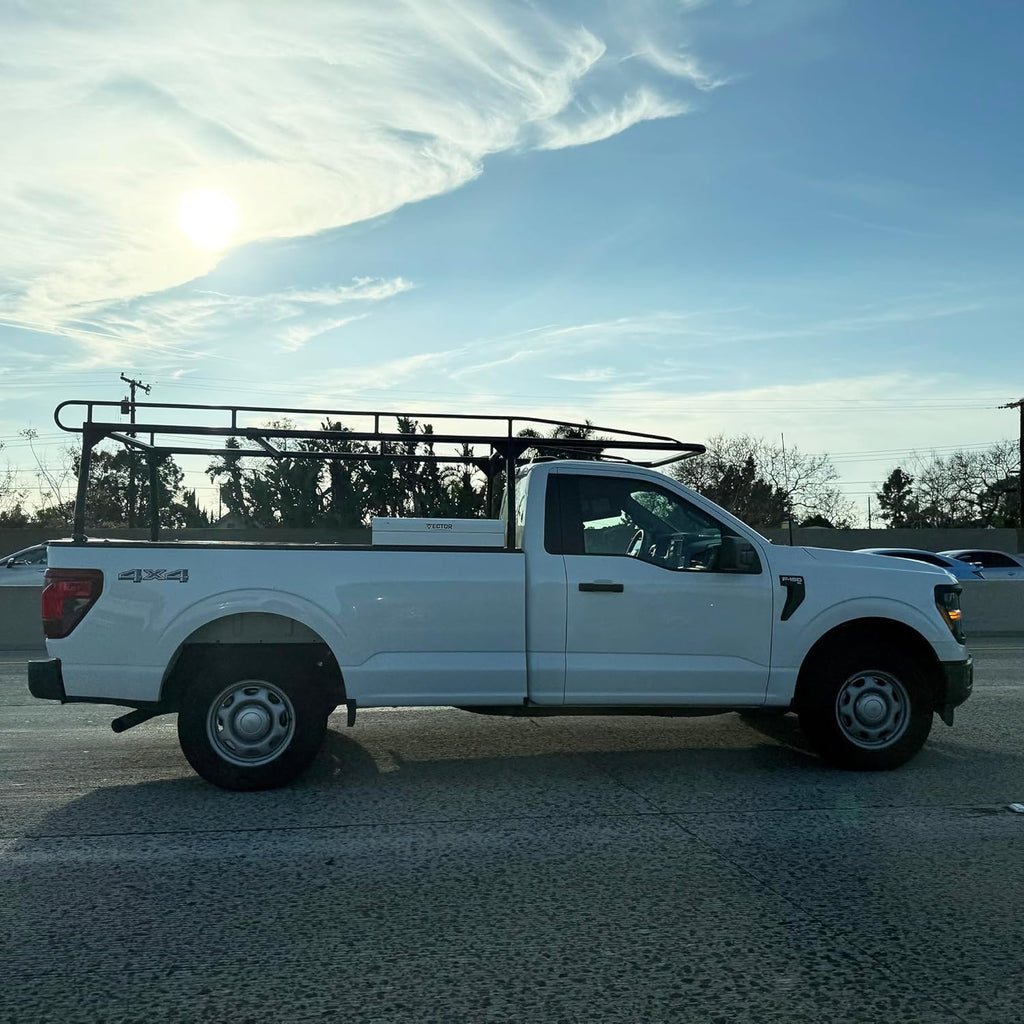 1000 LBS Adjustable Truck,Universal Steel Over-Cab Truck Bed Rack,Contractor Pickup Lumber Full Size Rack Adjustable for Kayak, Ladder, Surfboard, Lumber