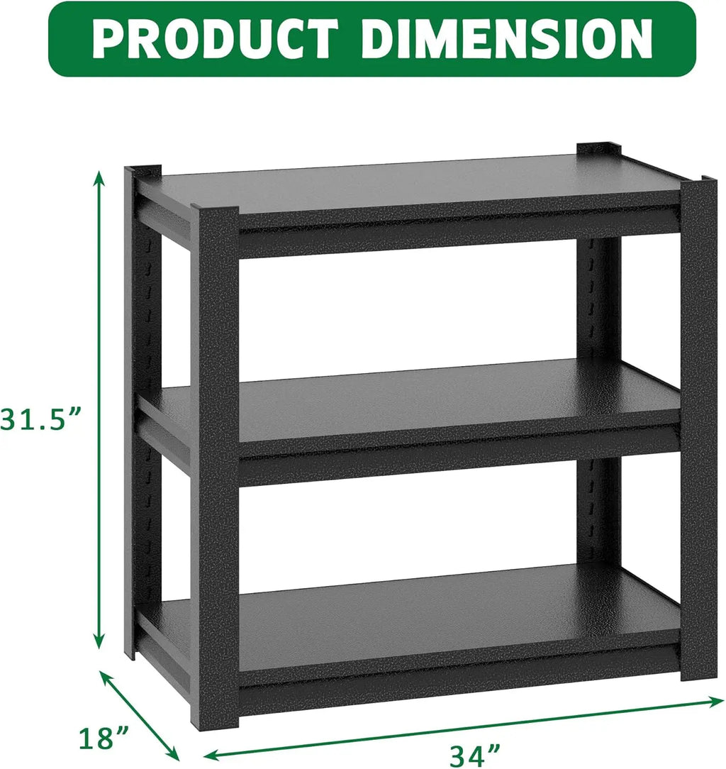 QIHAI 20-30 Gallon Fish Tank Stand - Metal Aquarium Stand, 34 "W x 18 "D x 31" H Adjustable Heavy Duty Reptile Tank Stand, Adjustable 3-Tier Fish Tank Rack Shelf for Home Office, Tank Not Included QIHAI