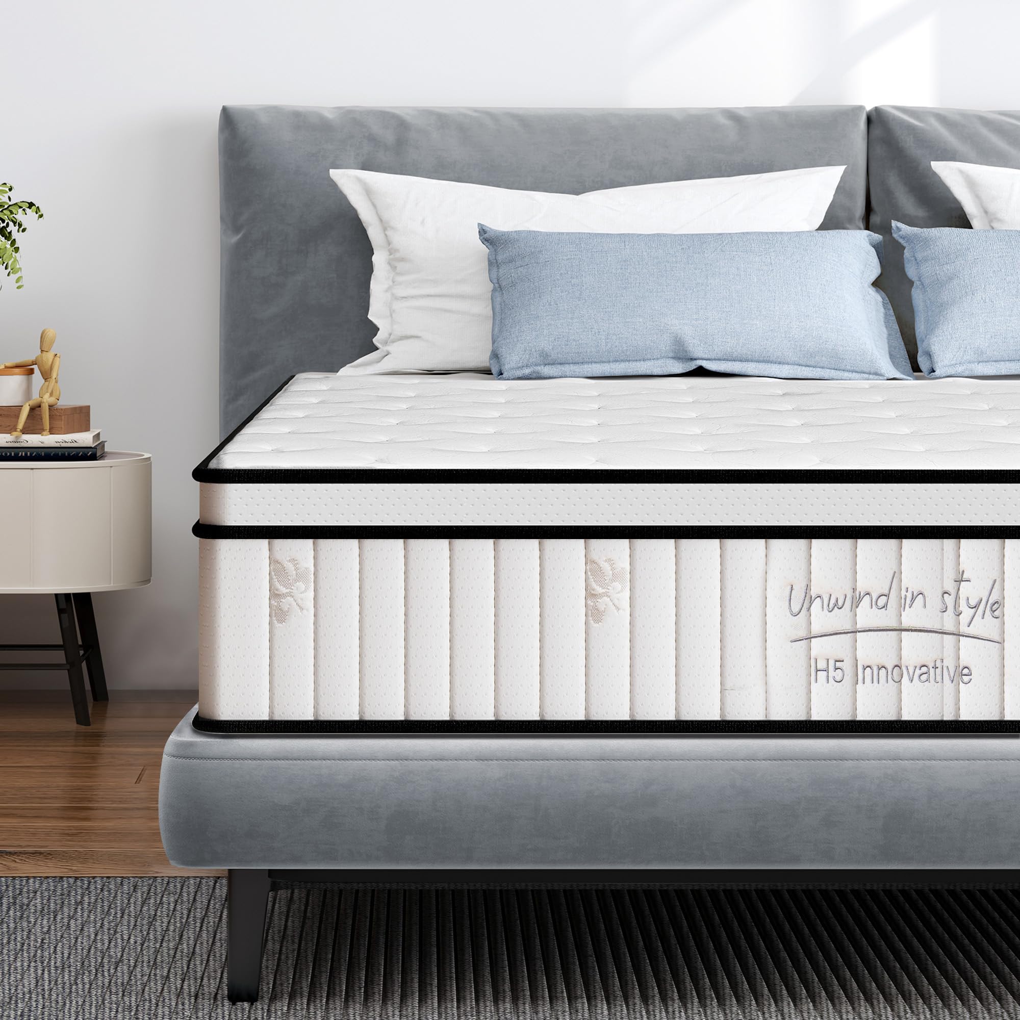 Twin Mattress 12 Inch, Memory Foam Mattress with Pocket Spring, Soft & Comfortable Medium Firm (12 inch, Twin)