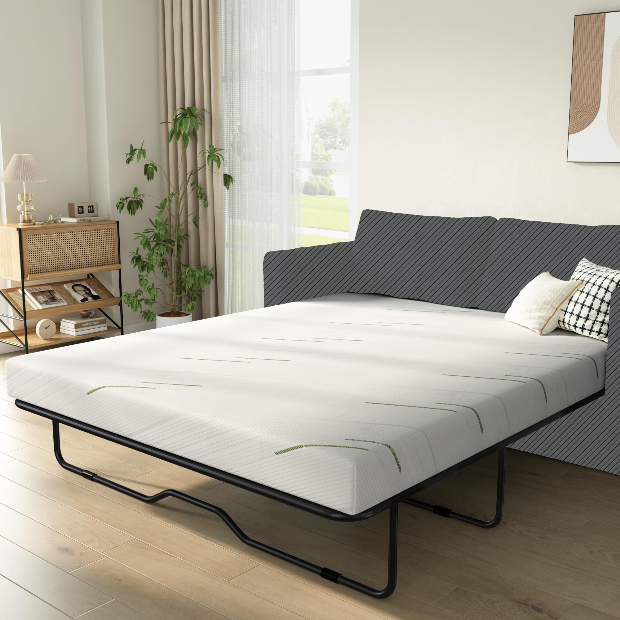 QIHAI Mattress Topper Twin,4 Inch Gel Memory Foam Sofa Mattress Cushion Twin Size