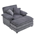 46.9" Extra-Large Reclining Sofa,Cloud Sofa Set, Equipped with 2 Soft Cushions. Single-Person Comfortable Sofa. Suitable for Living Rooms, Apartments and Offices (Black)