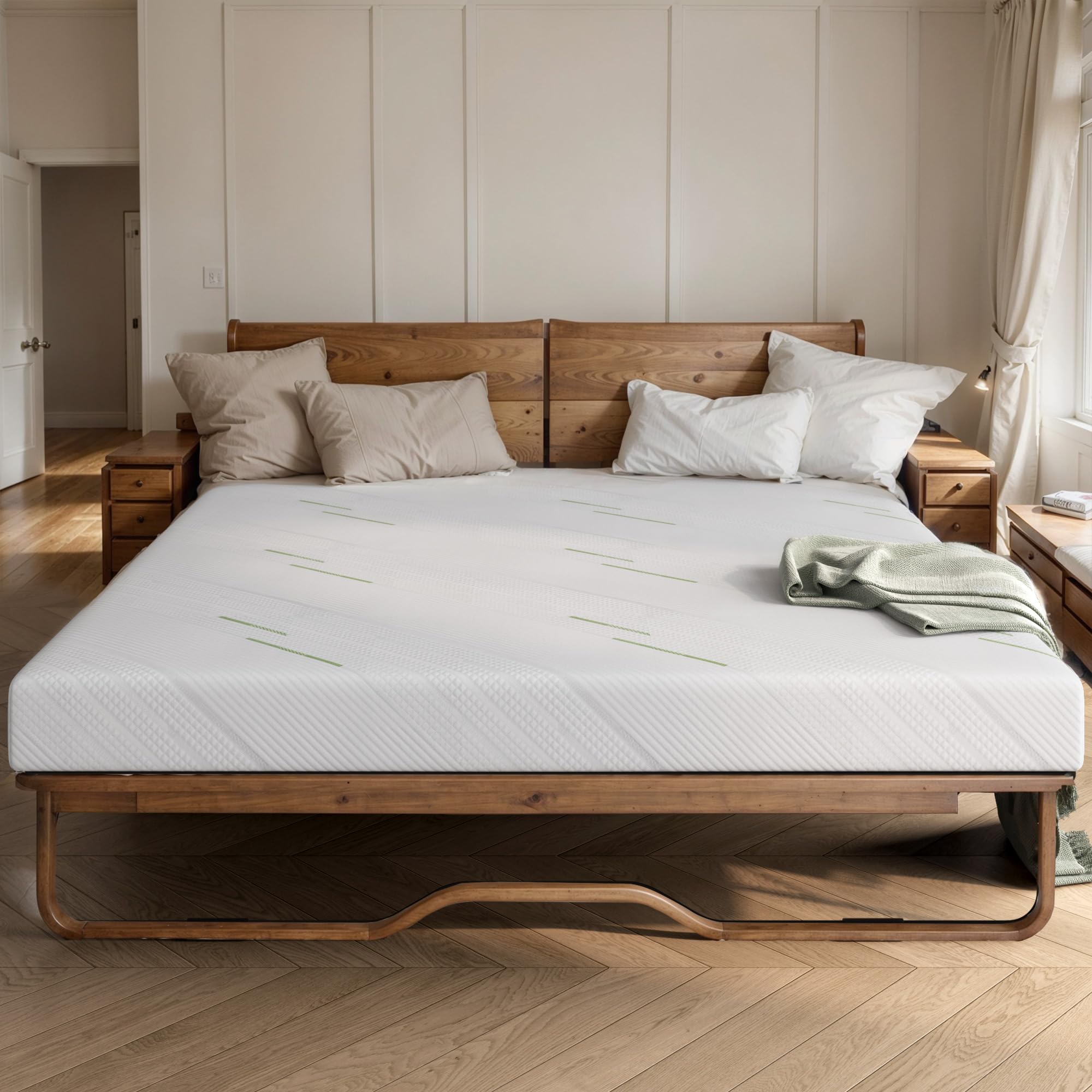 QIHAI Mattress Topper Twin,4 Inch Gel Memory Foam Sofa Mattress Cushion Twin Size