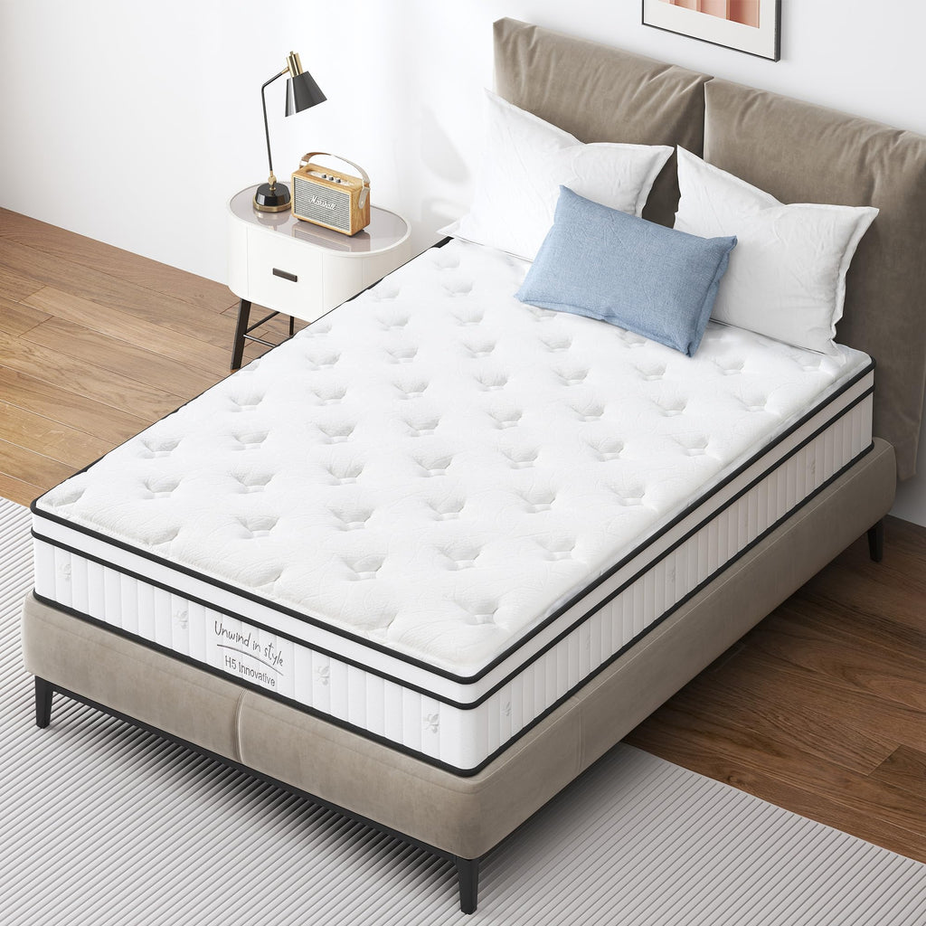 Twin Mattress 12 Inch, Memory Foam Mattress with Pocket Spring, Soft & Comfortable Medium Firm (12 inch, Twin)