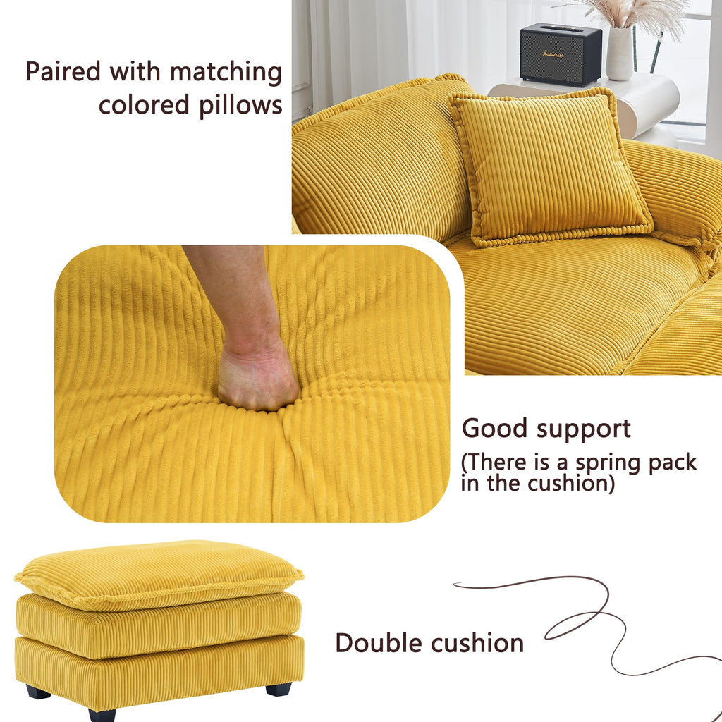 Modular Sectional Sofa,Comfortable Cloud Sofa,Modern Style Sofa,Suitable for Use in The Living Room (Gray)