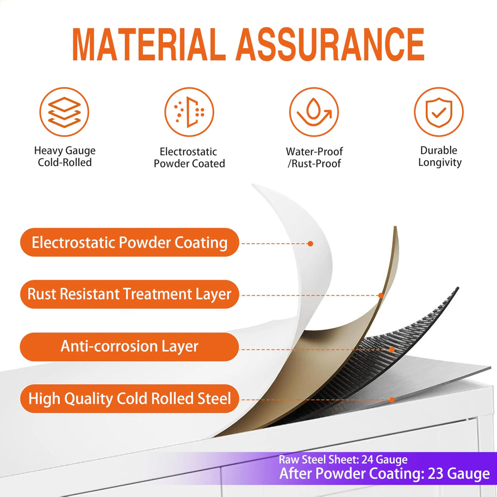 QIHAI Bedroom Armoires,71" Tall Metal Wardrobe Cabinet with 2 Drawers and Hanging Rod, 2 Doors Wardrobe Closet with Shelf for Bedroom, Office, Laundry Room,Entryway,Foyer,Guesthouse,White QIHAI