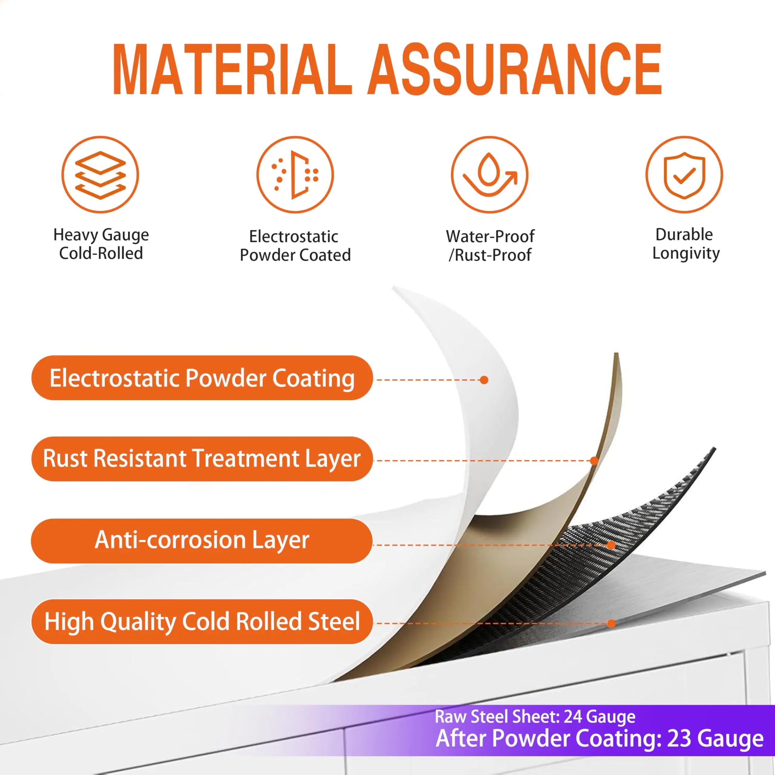 QIHAI Bedroom Armoires,71" Tall Metal Wardrobe Cabinet with 2 Drawers and Hanging Rod, 2 Doors Wardrobe Closet with Shelf for Bedroom, Office, Laundry Room,Entryway,Foyer,Guesthouse,White QIHAI