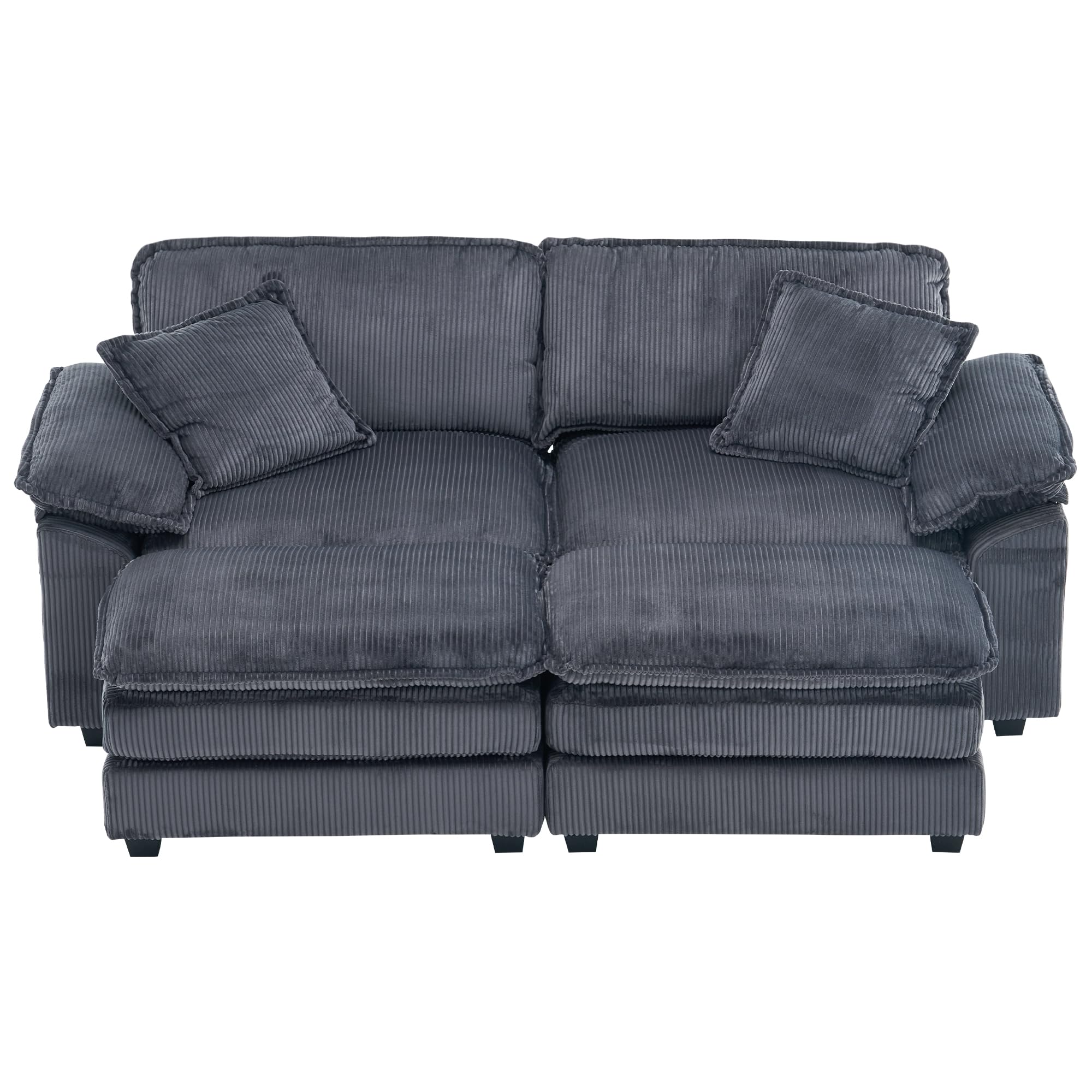 Modular Sectional Sofa,Comfortable Cloud Sofa,Modern Style Sofa,Suitable for Use in The Living Room (Gray)