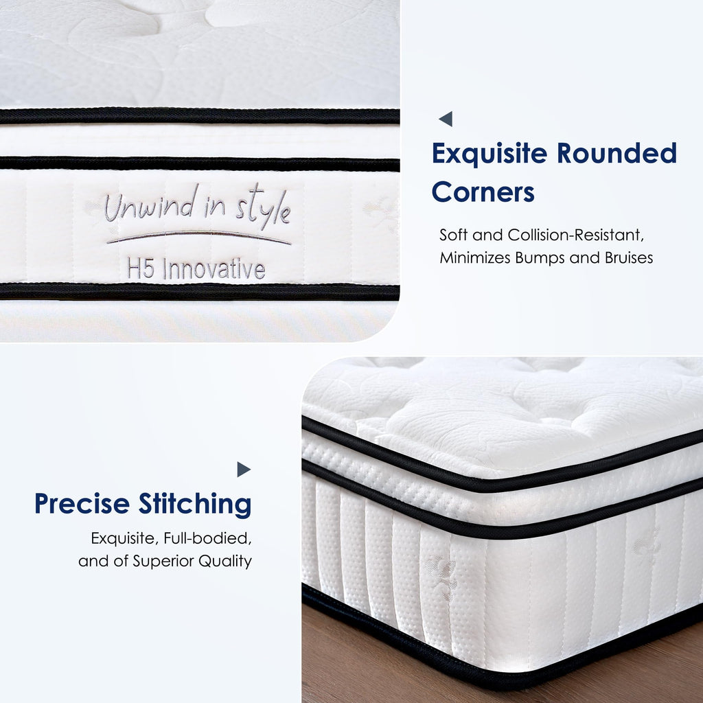 Twin Mattress 12 Inch, Memory Foam Mattress with Pocket Spring, Soft & Comfortable Medium Firm (12 inch, Twin)