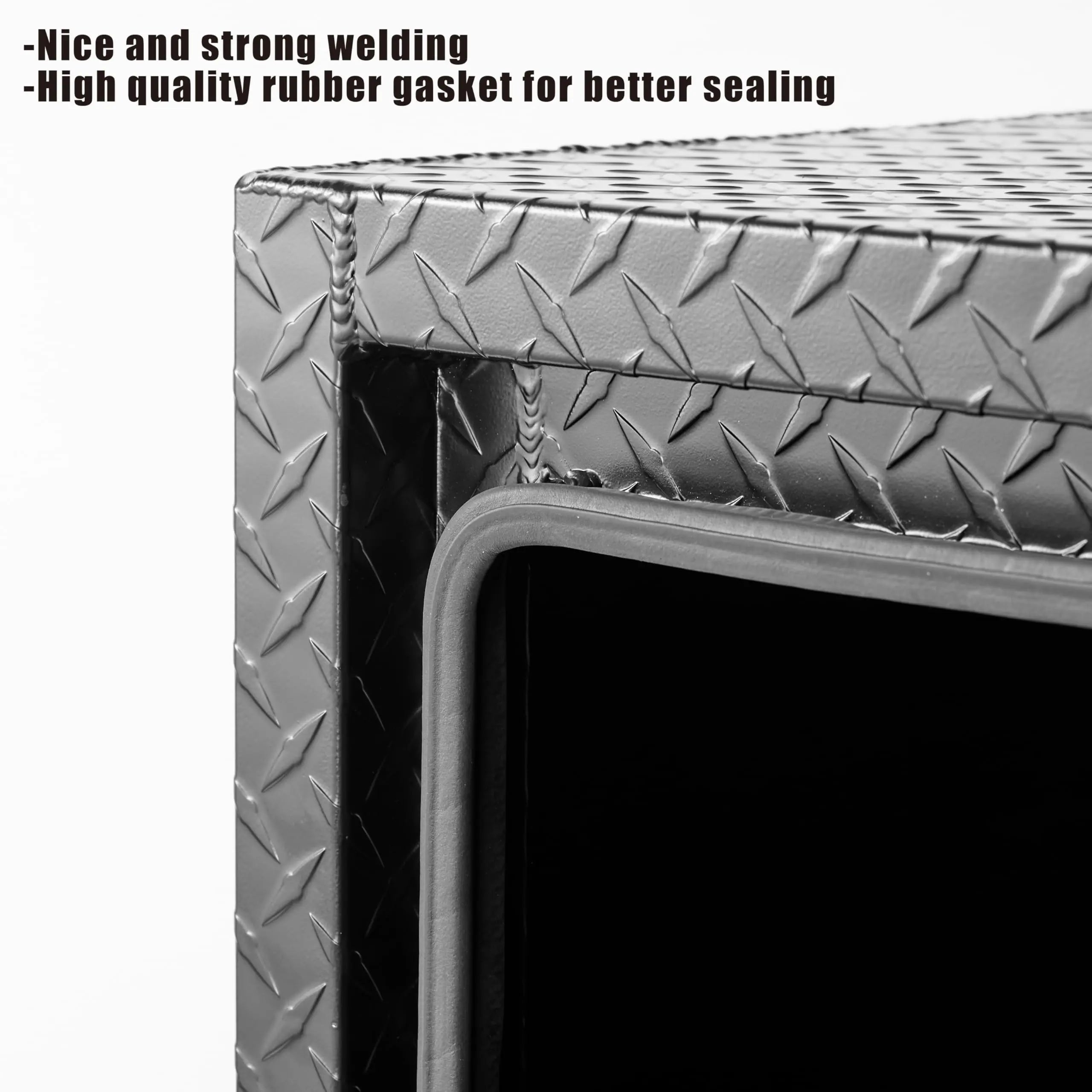 QIHAI Truck Bed Toolboxes,36 inch Aluminum Underbody Truck Tool Box Heavy Duty Underbed Toolbox Tool Storage Organizer Chest Waterproof Diamond Thread Plate Ideal for Pickup Truck ATV RV Trailer QIHAI
