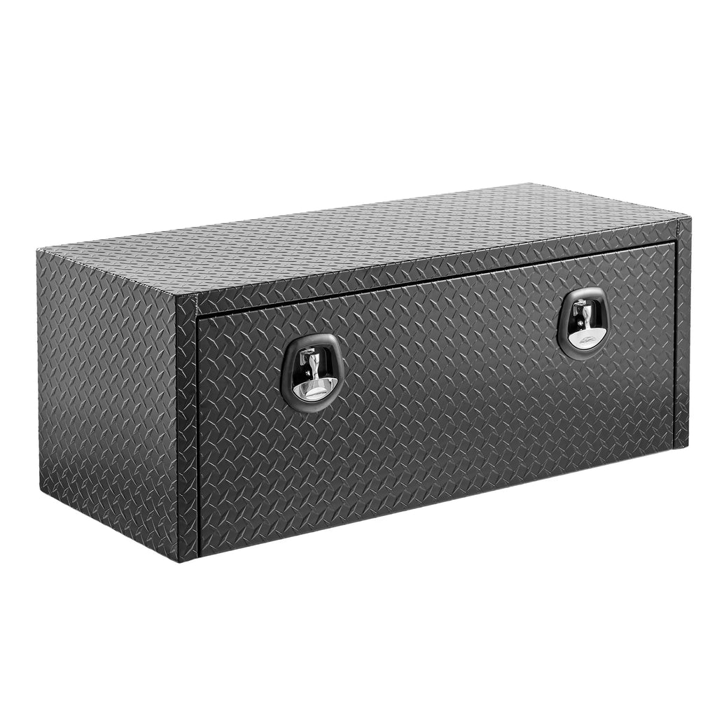 QIHAI Truck Bed Toolboxes,36 inch Aluminum Underbody Truck Tool Box Heavy Duty Underbed Toolbox Tool Storage Organizer Chest Waterproof Diamond Thread Plate Ideal for Pickup Truck ATV RV Trailer QIHAI