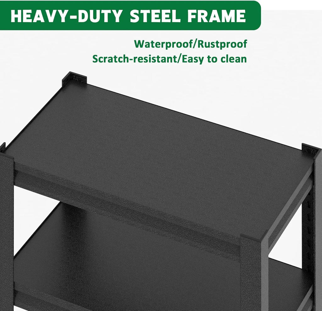 QIHAI 20-30 Gallon Fish Tank Stand - Metal Aquarium Stand, 34 "W x 18 "D x 31" H Adjustable Heavy Duty Reptile Tank Stand, Adjustable 3-Tier Fish Tank Rack Shelf for Home Office, Tank Not Included QIHAI