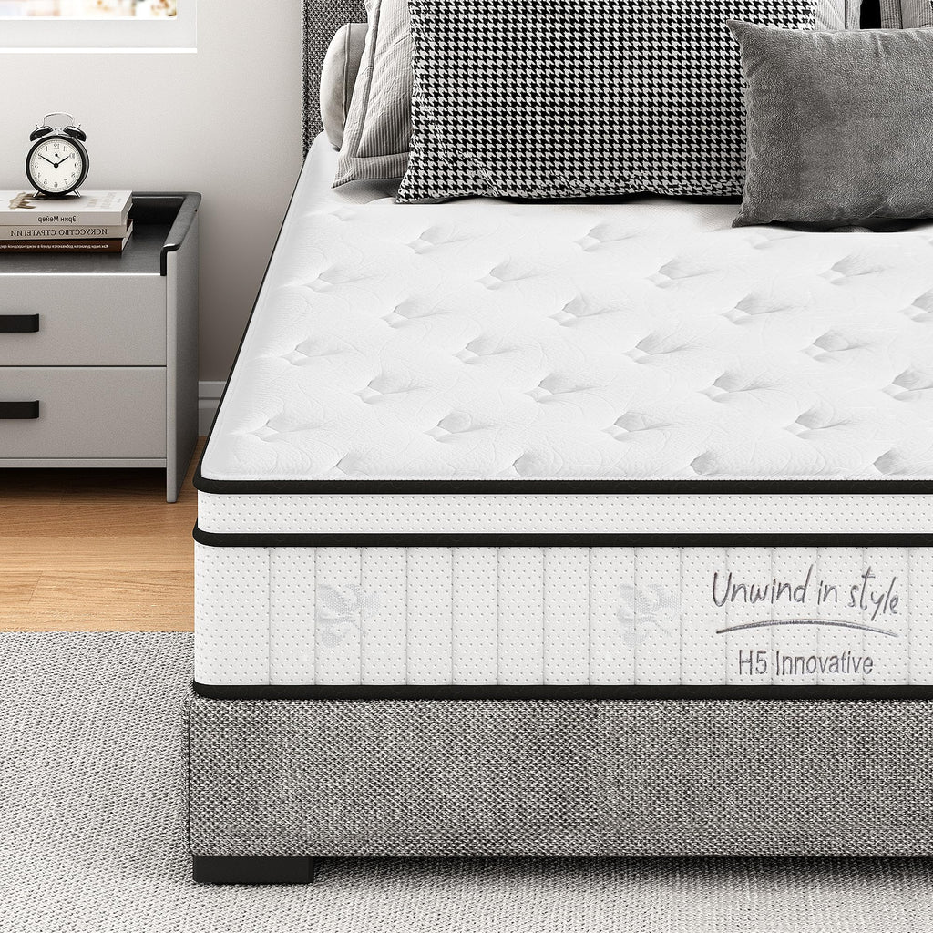Twin Mattress 12 Inch, Memory Foam Mattress with Pocket Spring, Soft & Comfortable Medium Firm (12 inch, Twin)
