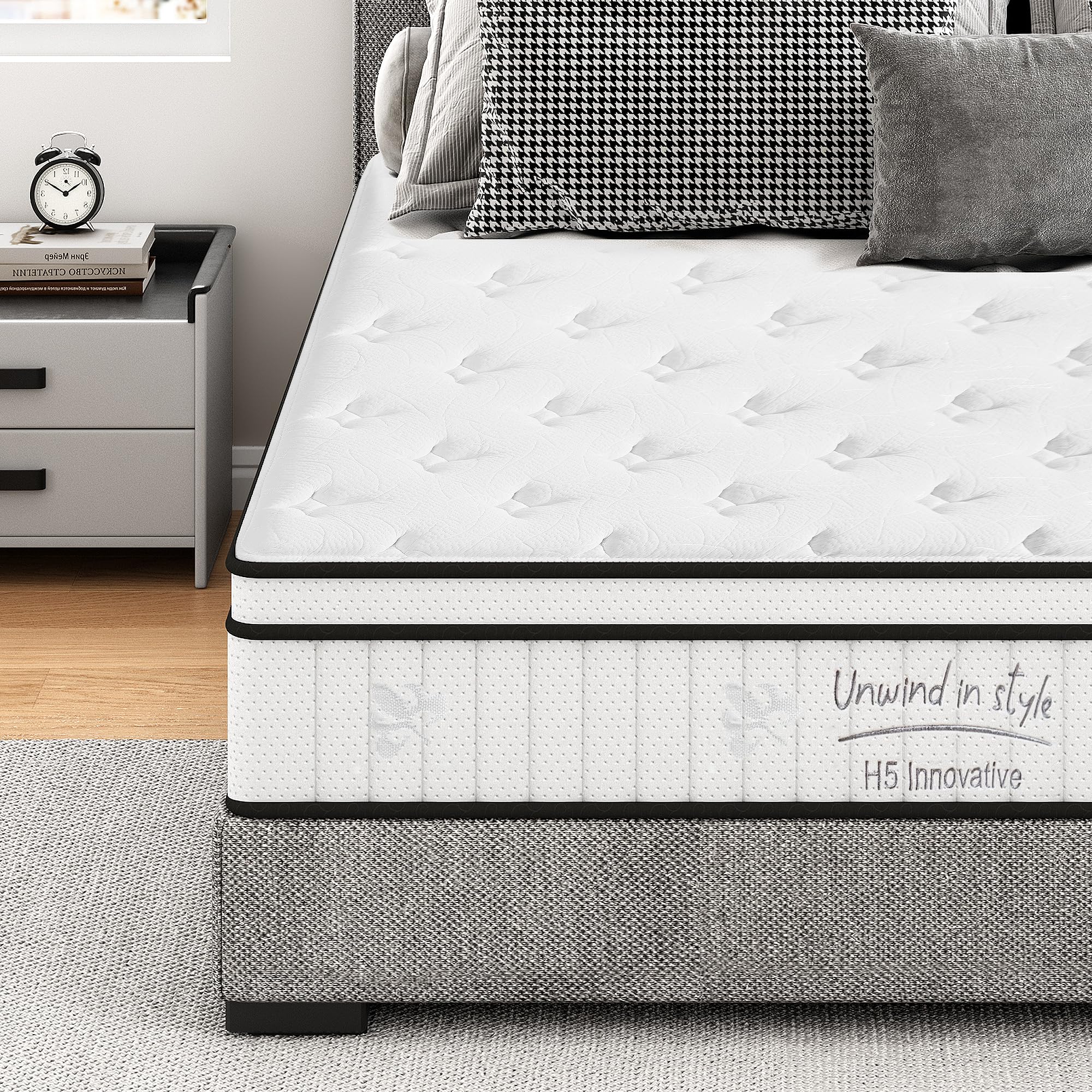 Twin Mattress 12 Inch, Memory Foam Mattress with Pocket Spring, Soft & Comfortable Medium Firm (12 inch, Twin)