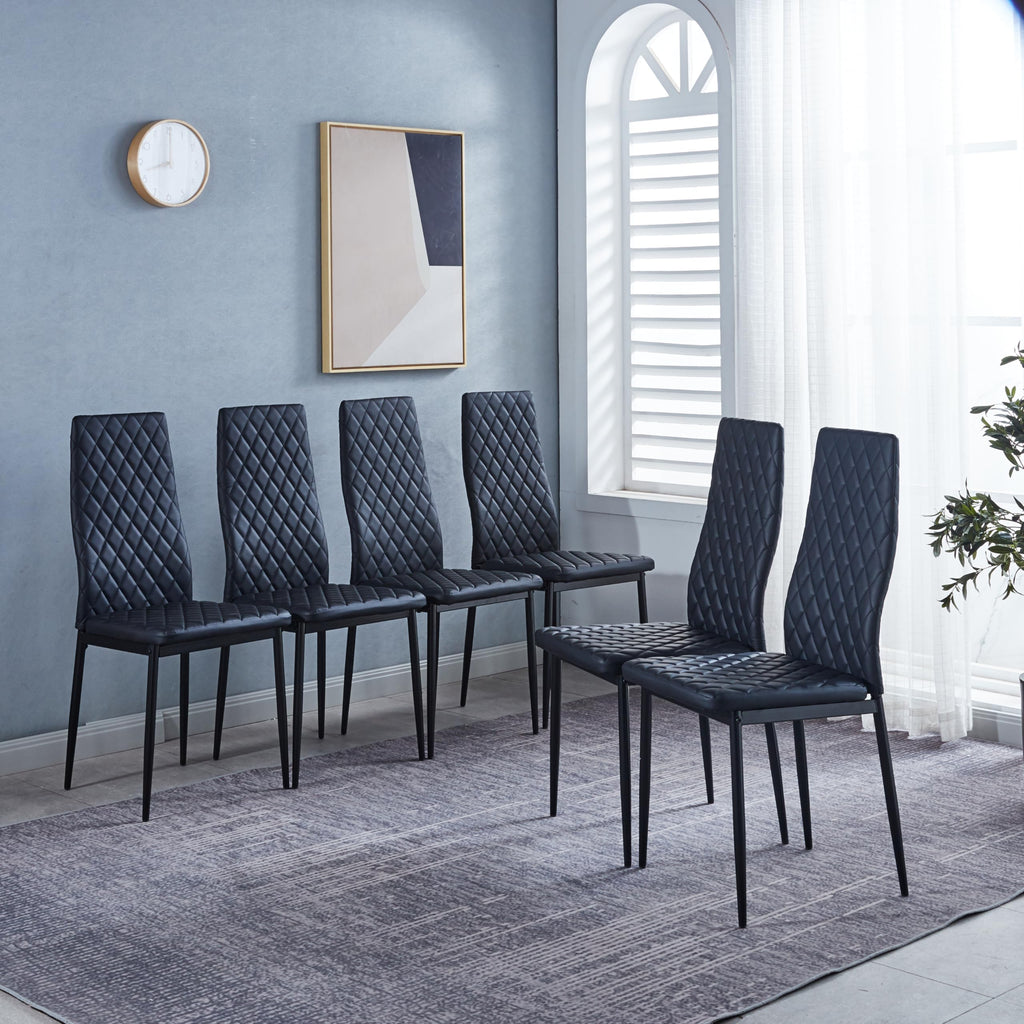 Dining Chairs Set of 4, Dining Chairs with Cushions, PU Leather Upholstered Kitchen Dining Room Chairs with Metal Legs for Dining Living Room (White, 4 PCS)