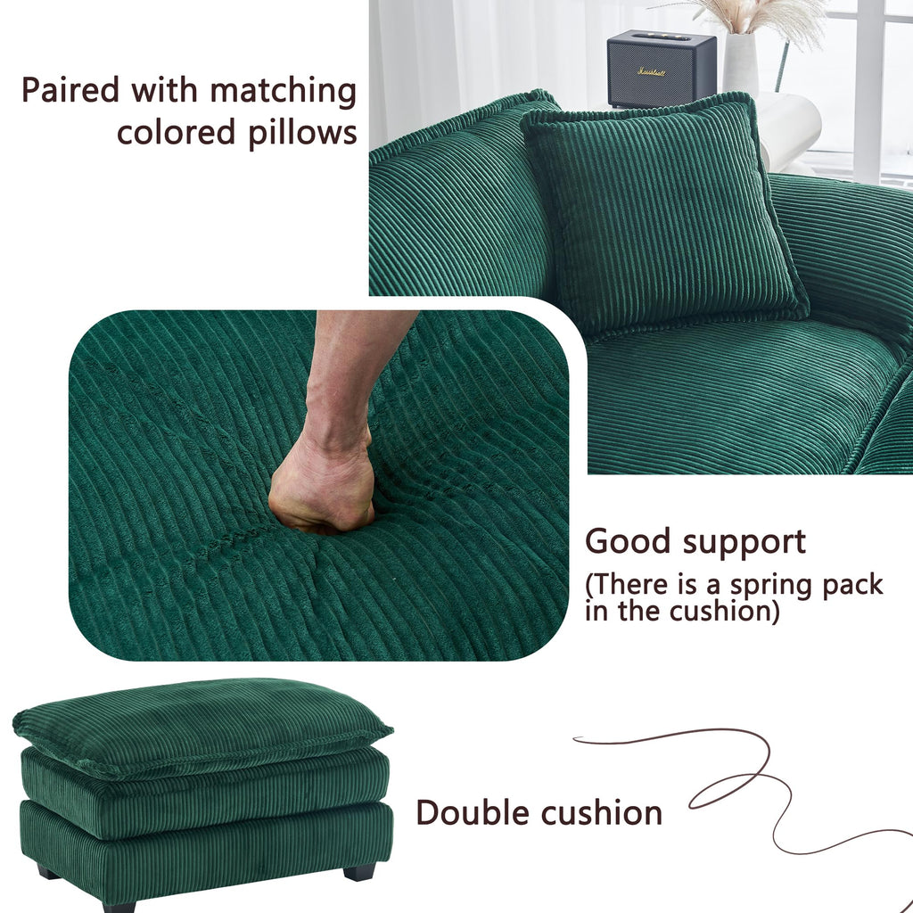 Modular Sectional Sofa,Comfortable Cloud Sofa,Modern Style Sofa,Suitable for Use in The Living Room (Gray)
